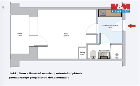 Prodej bytu 1kk, 19 m² - 4