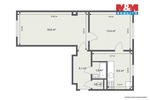 Prodej bytu 2+1, 58 m² - 12