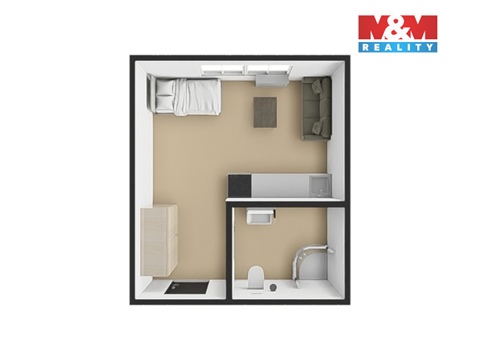 Pronájem bytu 1kk, 23 m² 6