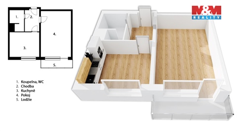 Prodej bytu 1+1, 39 m² - 6