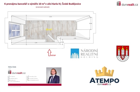Pronájem kanceláře, 10 m² - 0