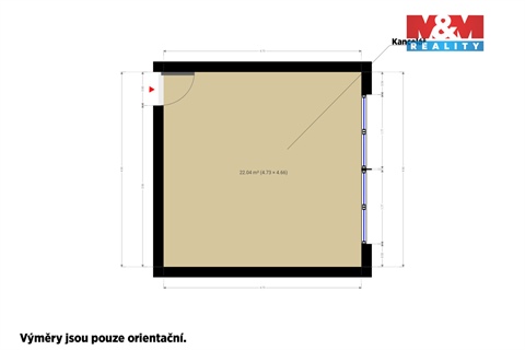 Pronájem kanceláře, 22 m² - 0