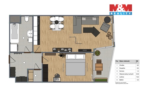 Prodej bytu 2kk, 54 m² 10