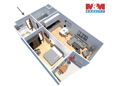 Prodej bytu 2kk, 54 m² - 2