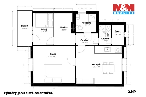 Prodej bytu 3kk, 85 m² - 22