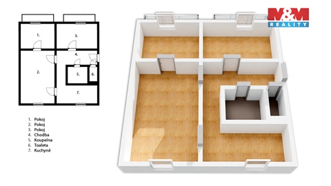 Prodej bytu 3+1, 70 m² - 2