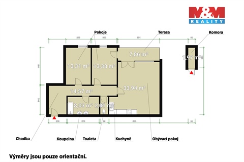 Pronájem bytu 3kk, 85 m² - 0