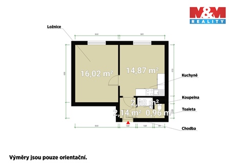 Pronájem bytu 1+1, 36 m² 12