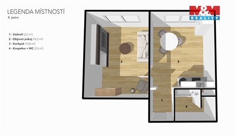 Prodej bytu 1+1, 40 m² - 6