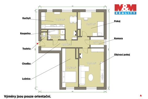 Prodej bytu 3+1, 81 m² 2