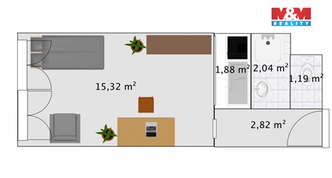 Prodej bytu 1kk, 25 m² - 2