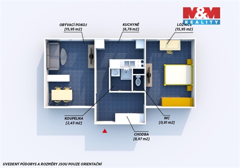 Prodej bytu 2+1, 51 m² - 2