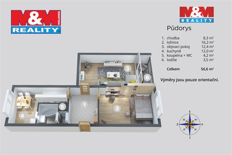 Prodej bytu 2+1, 62 m² - 0