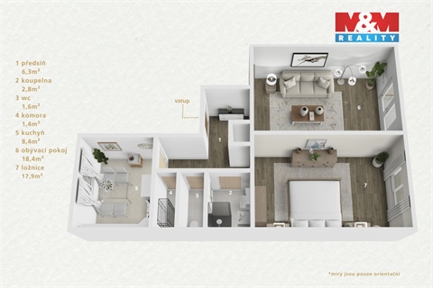 Prodej bytu 2+1, 55 m² 4