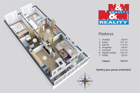 Prodej bytu 3+1, 68 m² 18