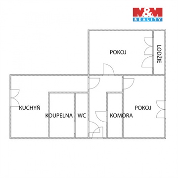 Pronájem bytu 2+1, 58 m² - 4