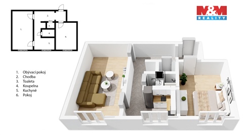 Prodej bytu 2+1, 57 m² 8
