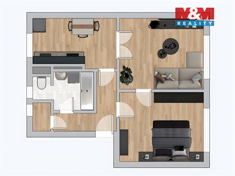 Prodej bytu 2+1, 51 m² 2