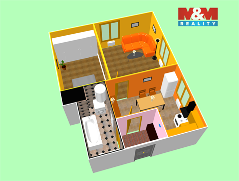 Pronájem bytu 2kk, 48 m² - 10