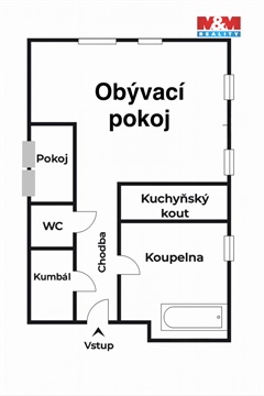 Pronájem bytu 1+1, 50 m² - 6