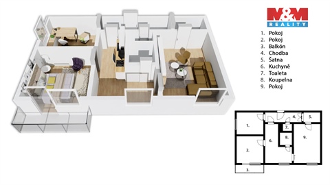 Prodej bytu 3+1, 69 m² - 10