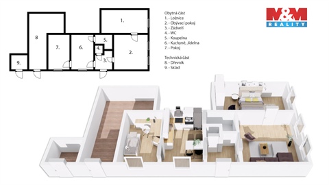 Prodej rodinného domu, 74 m² - 14