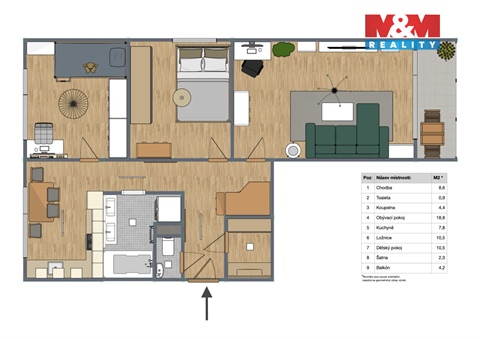 Prodej bytu 3+1, 70 m² 14