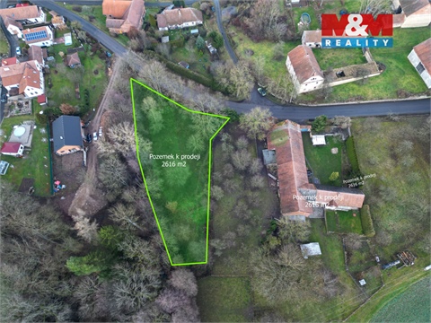 Prodej stavebního pozemku, 2 616 m² - 0