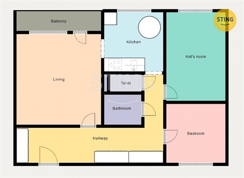 Pronájem bytu 3+1, 63 m² 0