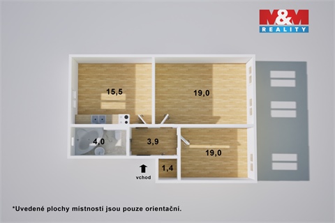 Prodej bytu 2+1, 73 m² - 14