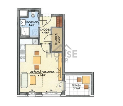 Prodej bytu 2kk, 34 m² - 0