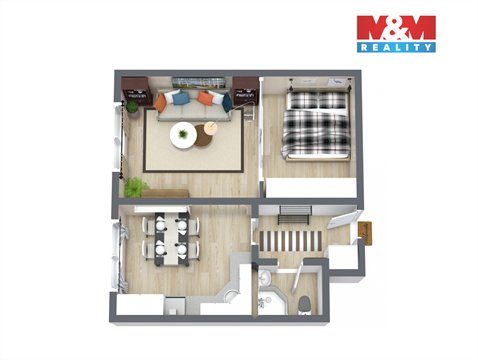 Prodej bytu 1+1, 43 m² - 2