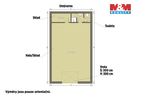 Pronájem skladu / haly, 89 m² 2