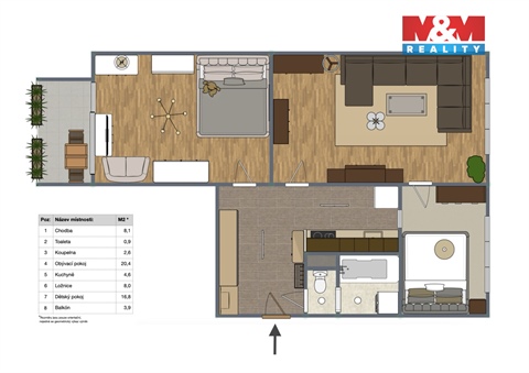 Prodej bytu 2+1, 68 m² - 12