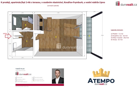 Prodej bytu 1kk, 47 m² - 4