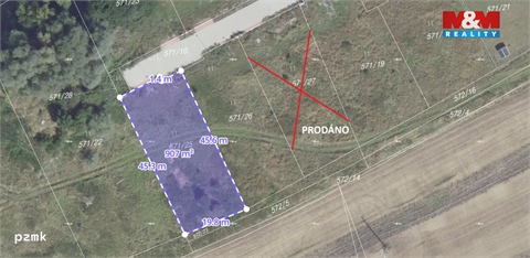 Prodej stavebního pozemku, 907 m² - 0