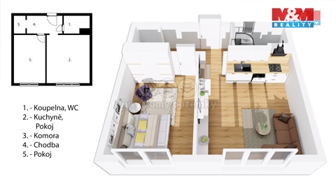 Pronájem bytu 2kk, 43 m² 4