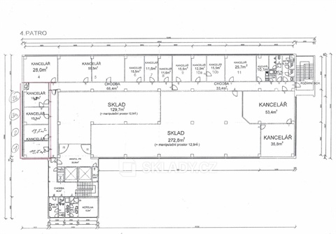 Pronájem skladu / haly, 432 m² 2