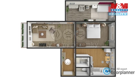 Pronájem bytu 3+1, 62 m² - 6