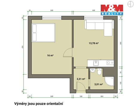 Prodej bytu 1+1, 35 m² 4