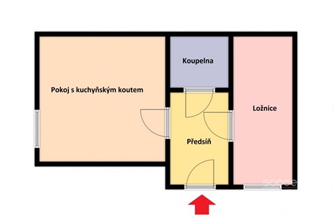 Pronájem bytu 2kk, 38 m² - 2