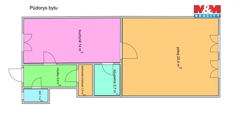 Pronájem bytu 1+1, 49 m² 6