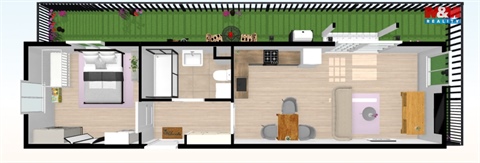 Pronájem bytu 2kk, 54 m² 14