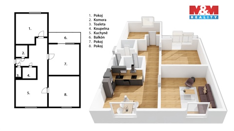 Prodej bytu 3+1, 80 m² 14