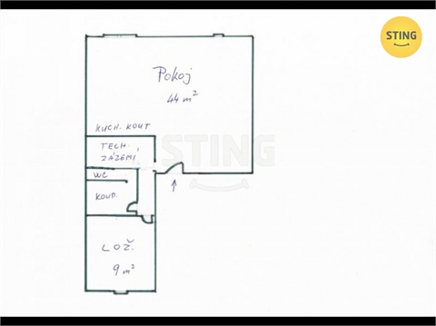 Pronájem bytu 2kk, 62 m² 2