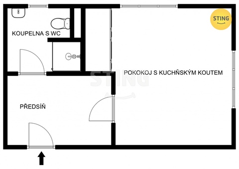 Prodej bytu 1kk, 22 m² - 2