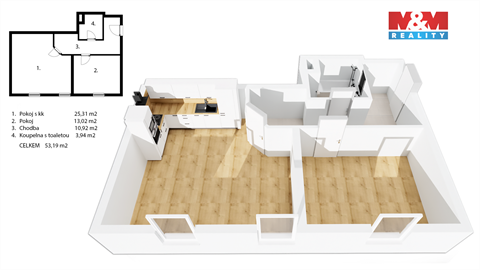 Prodej bytu 2kk, 53 m² - 16