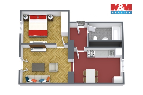 Prodej bytu 2+1, 50 m² - 4