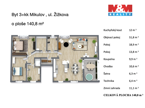 Prodej bytu 3kk, 140 m² 22