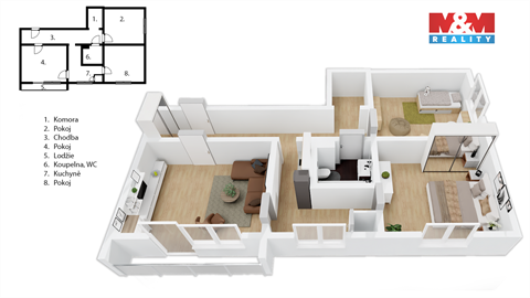 Prodej bytu 3+1, 76 m² 14